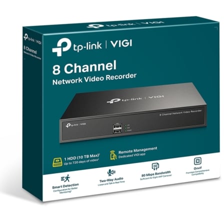 Videograbador TP-Link VIGI NVR1008H/ 8 canales/ admite hasta 10TB - Imagen 3