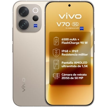 Smartphone Vivo V70 8GB/ 256GB/ 6.59"/ 5G/ Gris